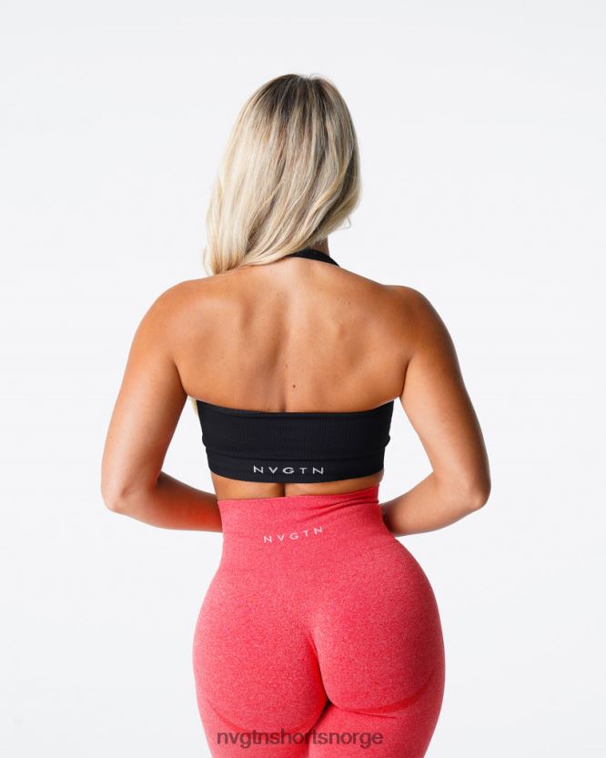 064HD6114 svart Fitness NVGTN kvinner ubegrenset ribbet sømløs grime-bh
