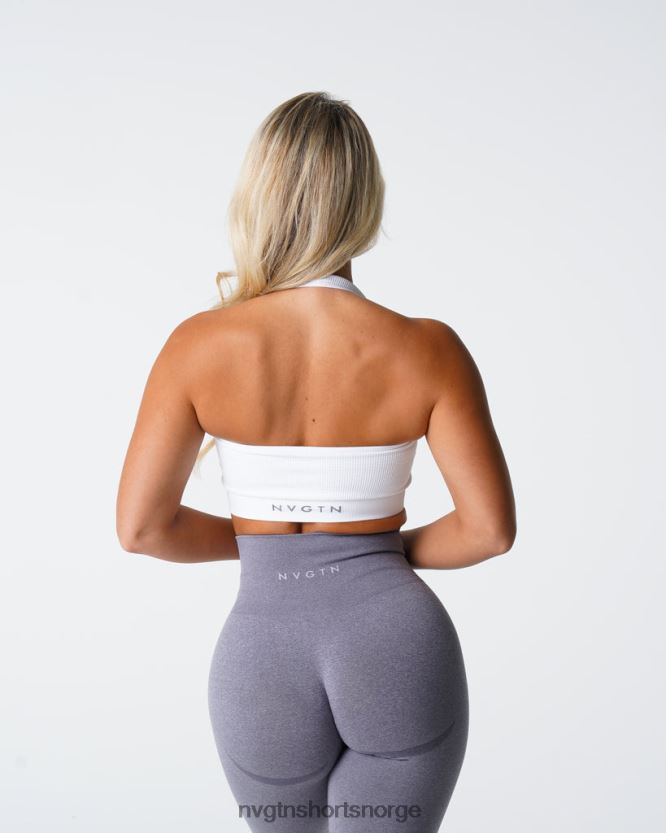 064HD6115 hvit Fitness NVGTN kvinner ubegrenset ribbet sømløs grime-bh