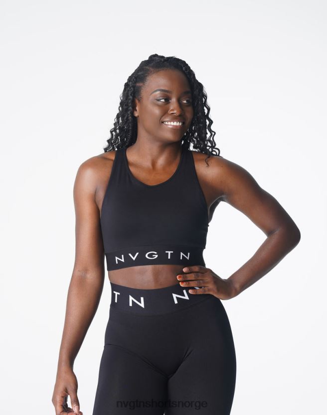 064HD6132 svart Fitness NVGTN kvinner trilogi sports sømløs bh