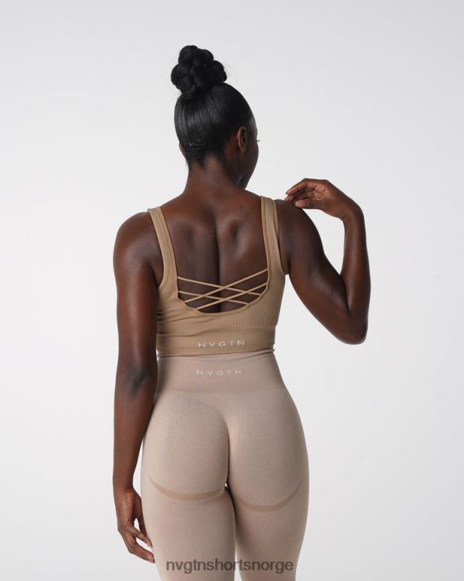 064HD6141 beige Fitness NVGTN kvinner ønske ribbet sømløs BH