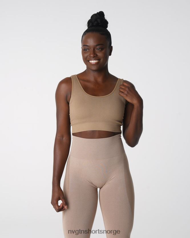 064HD6141 beige Fitness NVGTN kvinner ønske ribbet sømløs BH