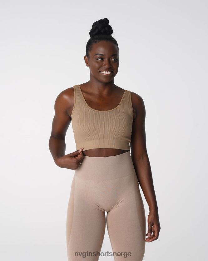 064HD6141 beige Fitness NVGTN kvinner ønske ribbet sømløs BH