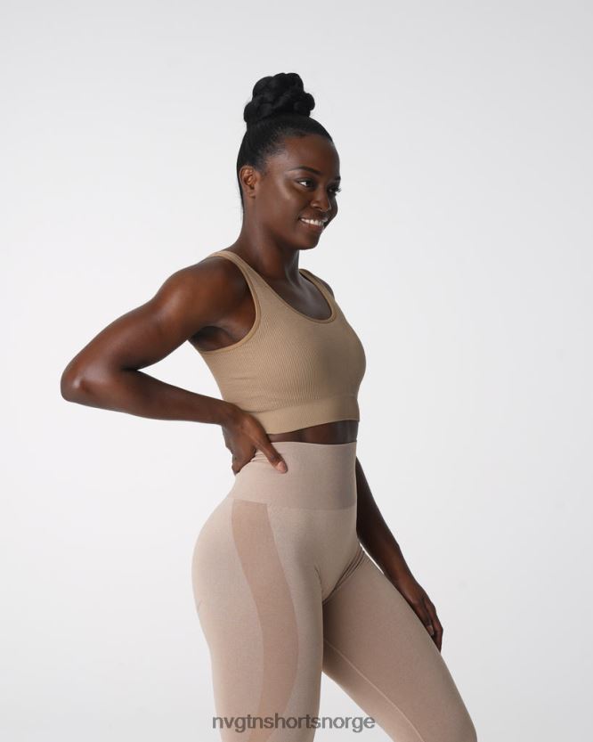 064HD6141 beige Fitness NVGTN kvinner ønske ribbet sømløs BH