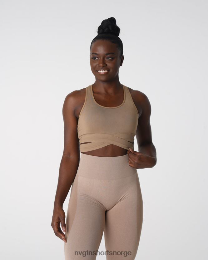 064HD6145 beige Fitness NVGTN kvinner skulpter sømløs BH-topp