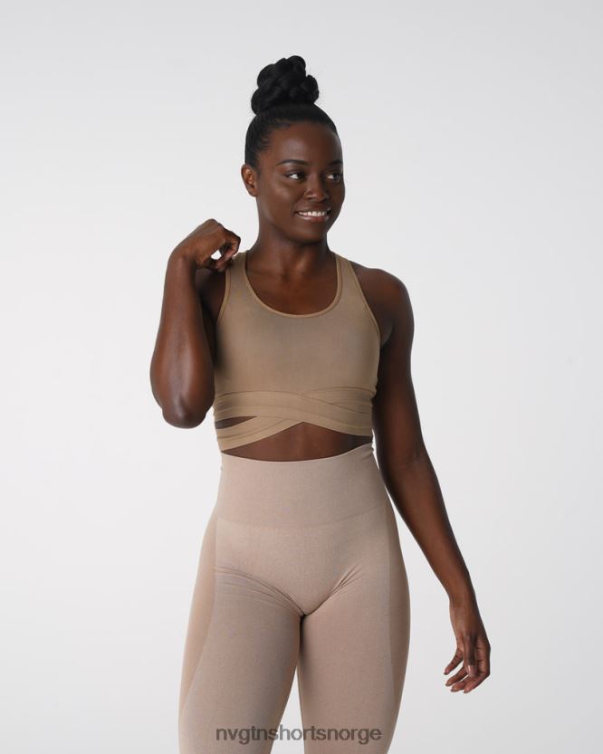 064HD6145 beige Fitness NVGTN kvinner skulpter sømløs BH-topp