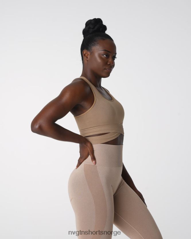 064HD6145 beige Fitness NVGTN kvinner skulpter sømløs BH-topp