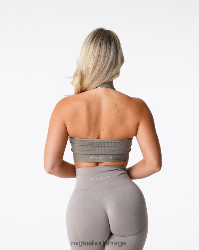 064HD6147 taupe Fitness NVGTN kvinner ubegrenset ribbet sømløs grime-bh
