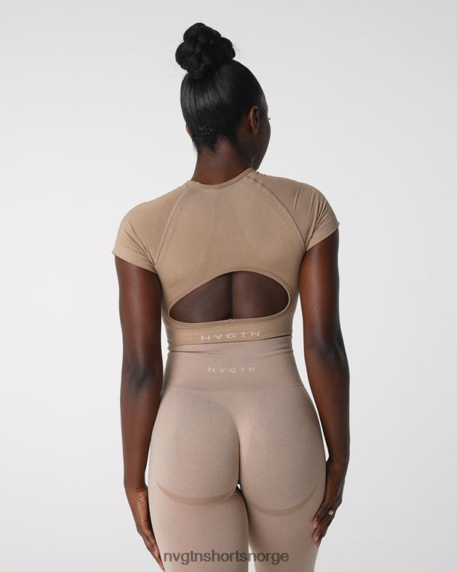 064HD6149 beige Fitness NVGTN kvinner vortex sømløs BH-topp