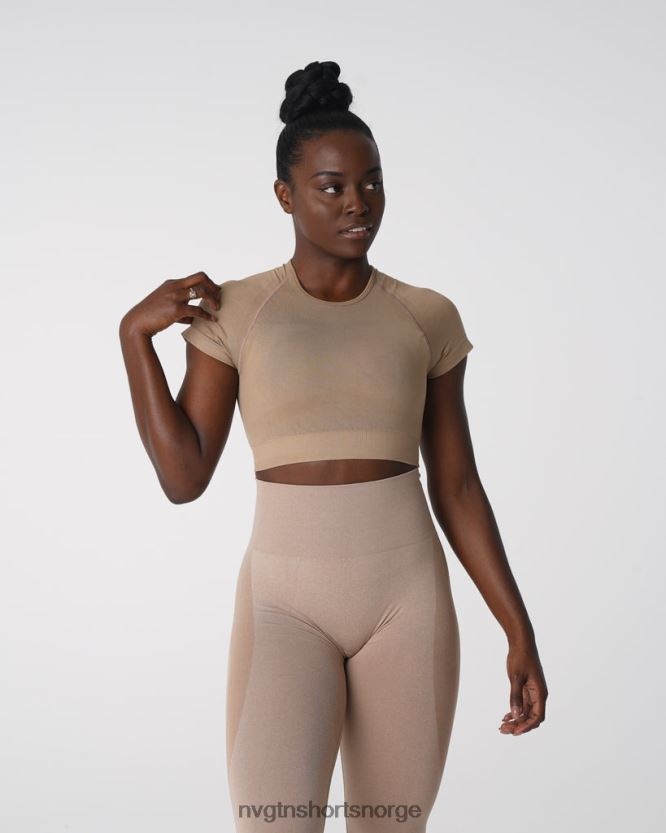 064HD6149 beige Fitness NVGTN kvinner vortex sømløs BH-topp