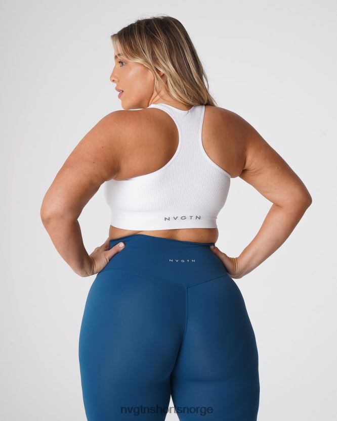 064HD6155 hvit Fitness NVGTN kvinner cinched sømløs BH
