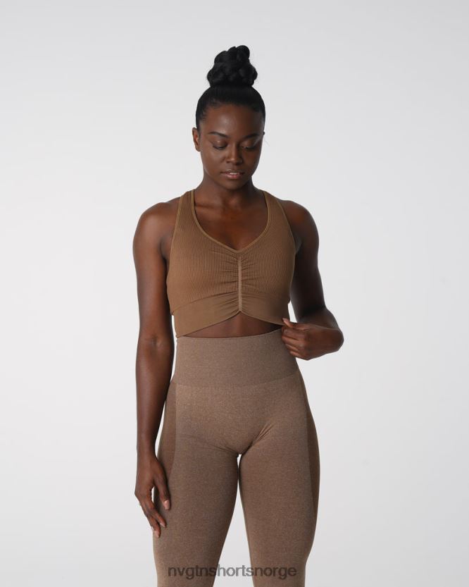 064HD6156 mokka Fitness NVGTN kvinner cinched sømløs BH
