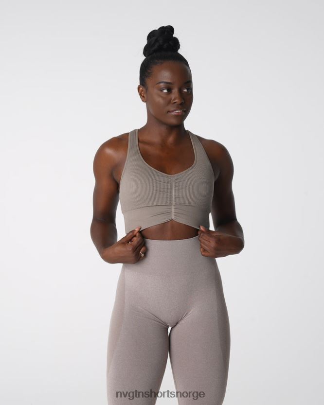 064HD6157 taupe Fitness NVGTN kvinner cinched sømløs BH