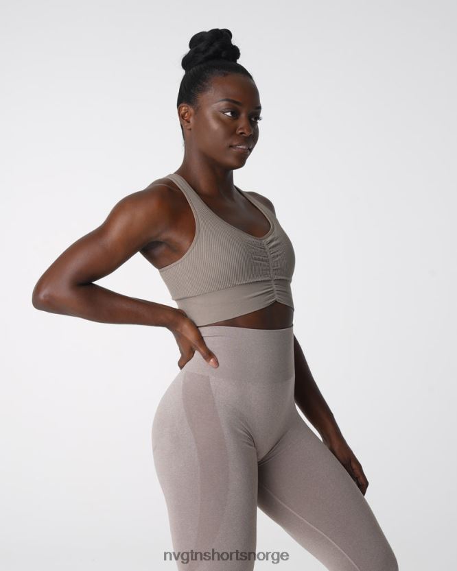 064HD6157 taupe Fitness NVGTN kvinner cinched sømløs BH