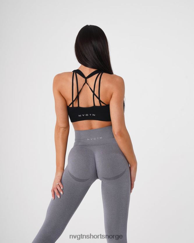 064HD6158 svart Fitness NVGTN kvinner galaxy ribbet sømløs BH