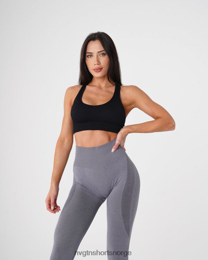 064HD6158 svart Fitness NVGTN kvinner galaxy ribbet sømløs BH