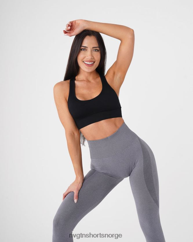 064HD6158 svart Fitness NVGTN kvinner galaxy ribbet sømløs BH
