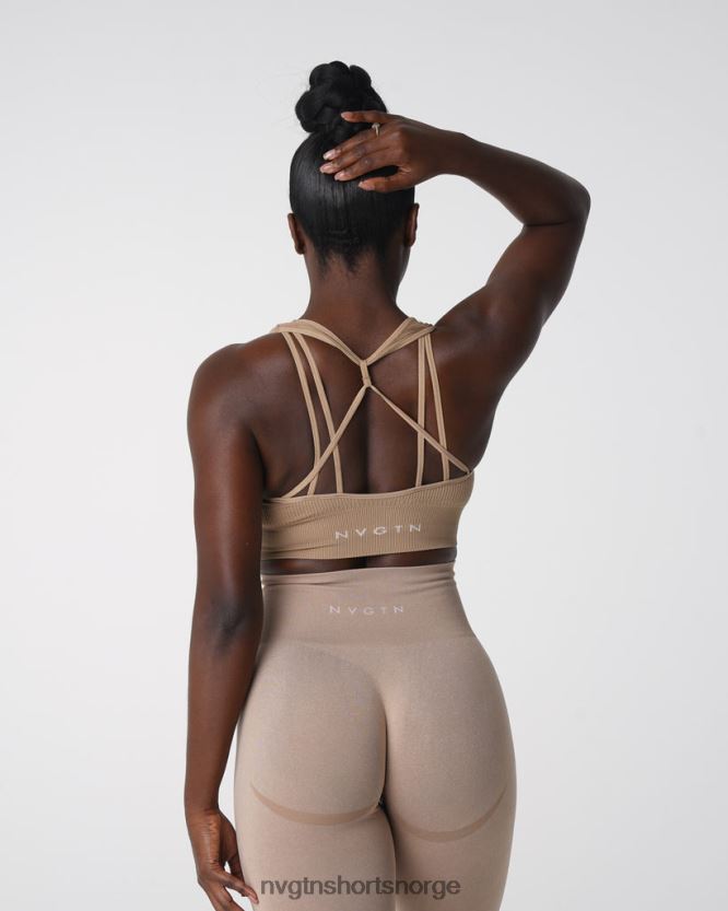 064HD6160 beige Fitness NVGTN kvinner galaxy ribbet sømløs BH