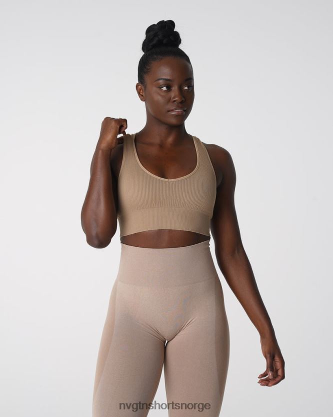 064HD6160 beige Fitness NVGTN kvinner galaxy ribbet sømløs BH