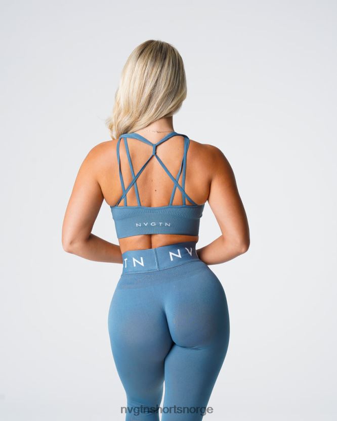 064HD6161 steinblå Fitness NVGTN kvinner galaxy ribbet sømløs BH