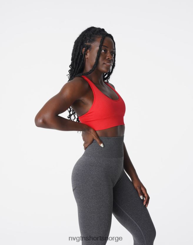 064HD6167 skarlagenrød Fitness NVGTN kvinner galaxy ribbet sømløs BH