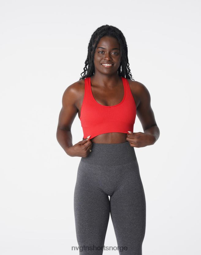 064HD6167 skarlagenrød Fitness NVGTN kvinner galaxy ribbet sømløs BH