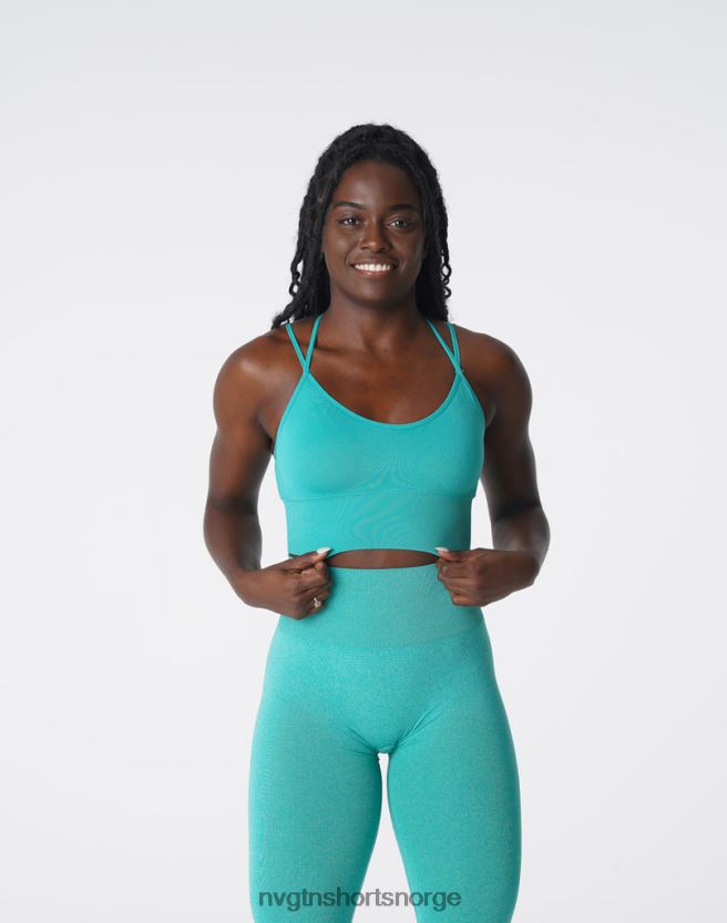 064HD6169 turkis Fitness NVGTN kvinner blomstre sømløs bh
