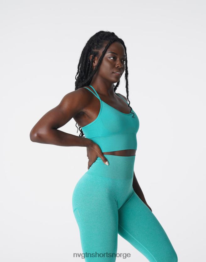 064HD6169 turkis Fitness NVGTN kvinner blomstre sømløs bh