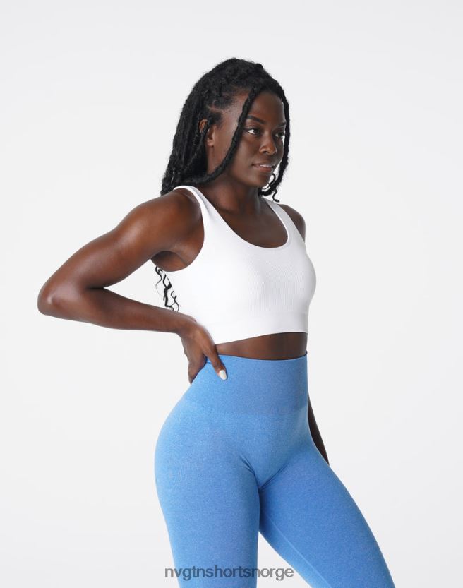 064HD6195 hvit Fitness NVGTN kvinner ønske ribbet sømløs BH