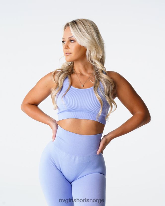 064HD6197 periwinkle Fitness NVGTN kvinner ønske ribbet sømløs BH
