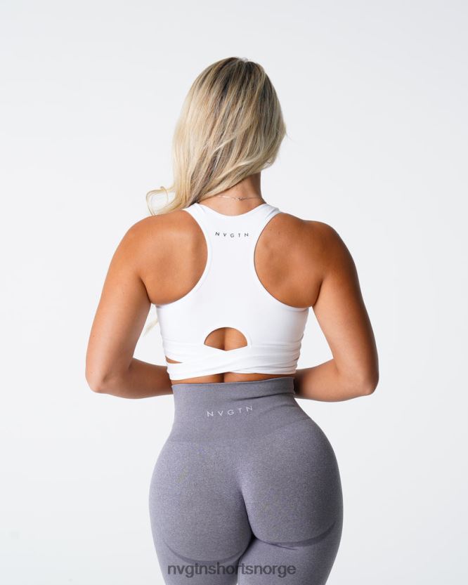 064HD6201 hvit Fitness NVGTN kvinner skulpter sømløs BH-topp