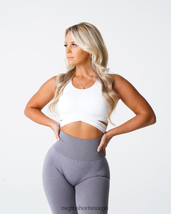 064HD6201 hvit Fitness NVGTN kvinner skulpter sømløs BH-topp