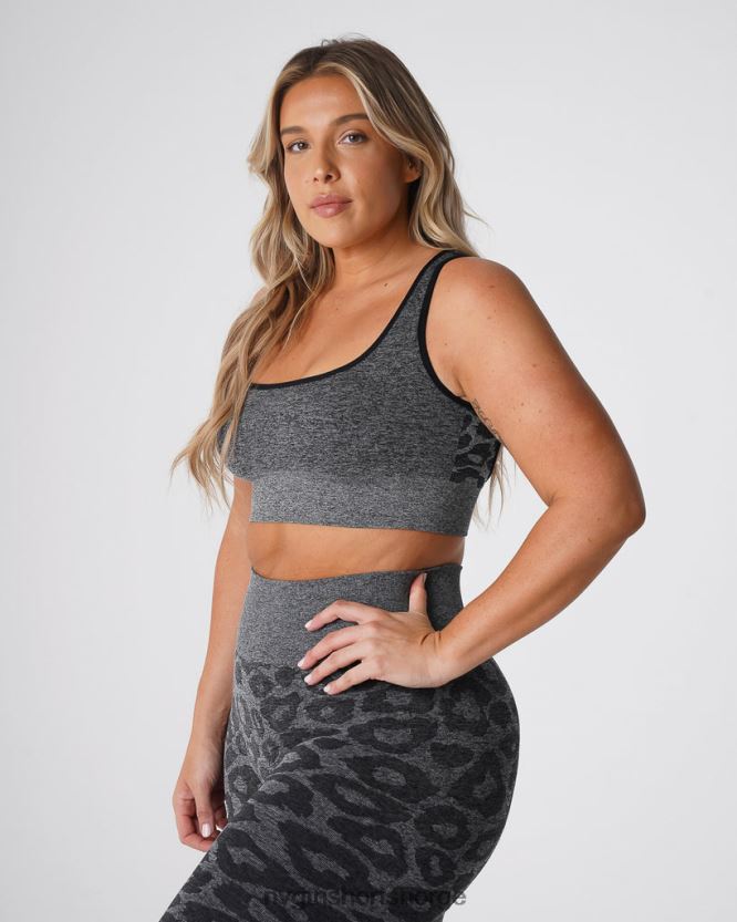 064HD6213 svartflekkete Fitness NVGTN kvinner leopard eclipse sømløs bh