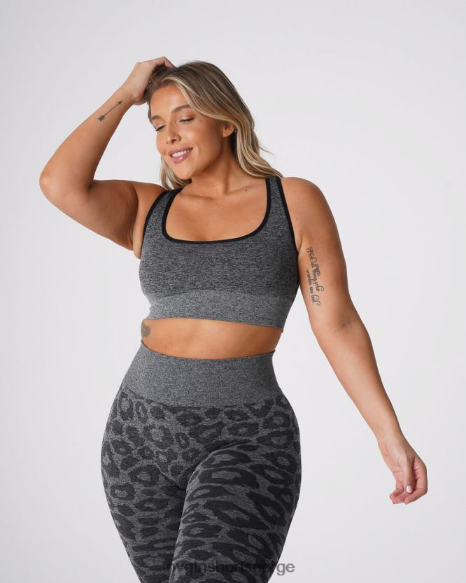 064HD6213 svartflekkete Fitness NVGTN kvinner leopard eclipse sømløs bh