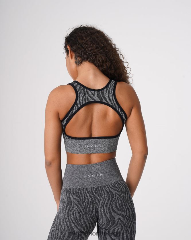 064HD6214 svartflekkete Fitness NVGTN kvinner zebra eclipse sømløs bh