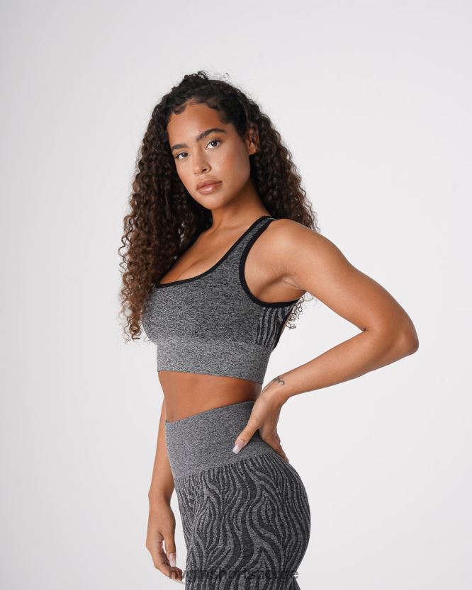 064HD6214 svartflekkete Fitness NVGTN kvinner zebra eclipse sømløs bh