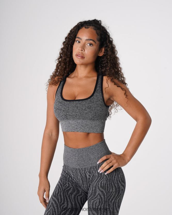 064HD6214 svartflekkete Fitness NVGTN kvinner zebra eclipse sømløs bh
