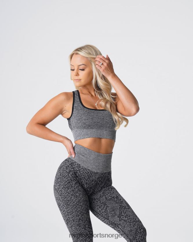 064HD6215 svartflekkete Fitness NVGTN kvinner slangeskinn eclipse sømløs bh