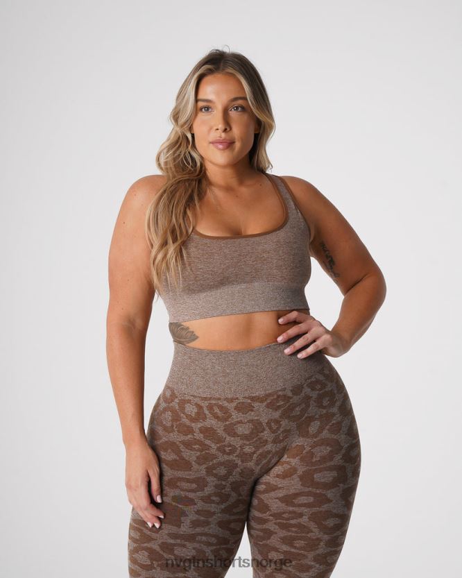 064HD6216 mokka Fitness NVGTN kvinner leopard eclipse sømløs bh