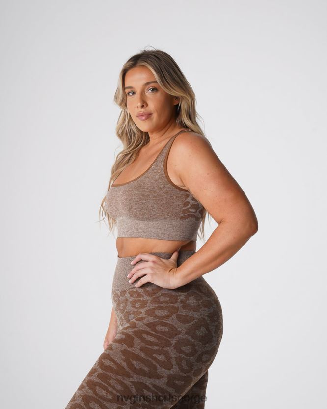 064HD6216 mokka Fitness NVGTN kvinner leopard eclipse sømløs bh
