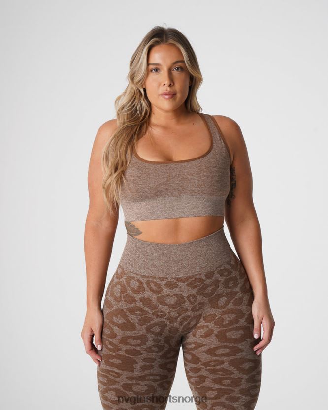 064HD6216 mokka Fitness NVGTN kvinner leopard eclipse sømløs bh