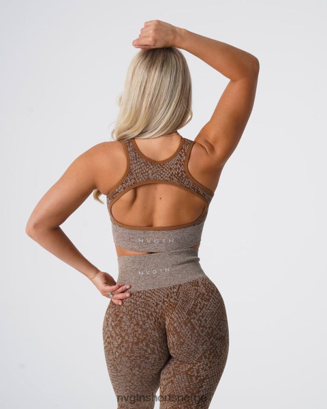 064HD6218 mokka Fitness NVGTN kvinner slangeskinn eclipse sømløs bh