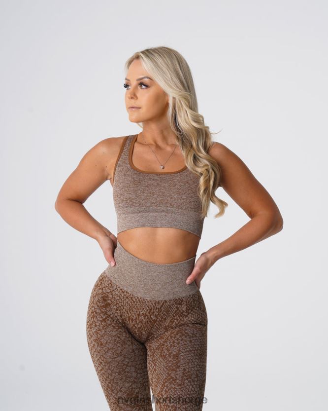 064HD6218 mokka Fitness NVGTN kvinner slangeskinn eclipse sømløs bh