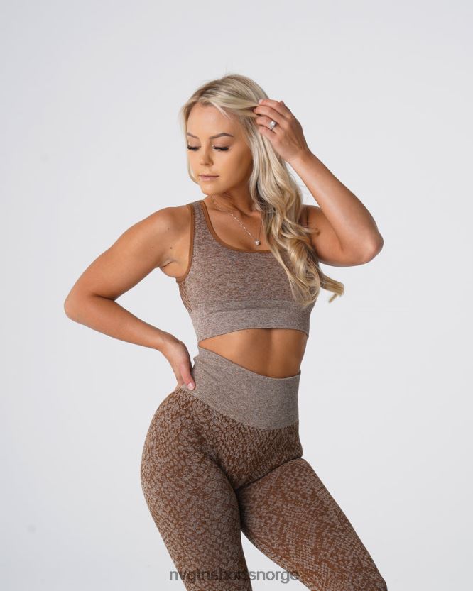064HD6218 mokka Fitness NVGTN kvinner slangeskinn eclipse sømløs bh