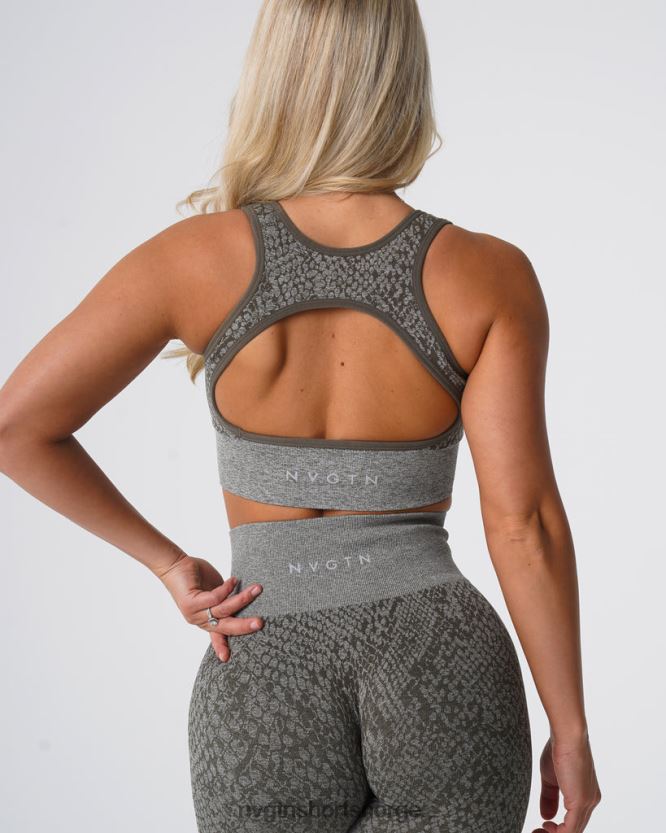 064HD6221 kakigrønn Fitness NVGTN kvinner slangeskinn eclipse sømløs bh