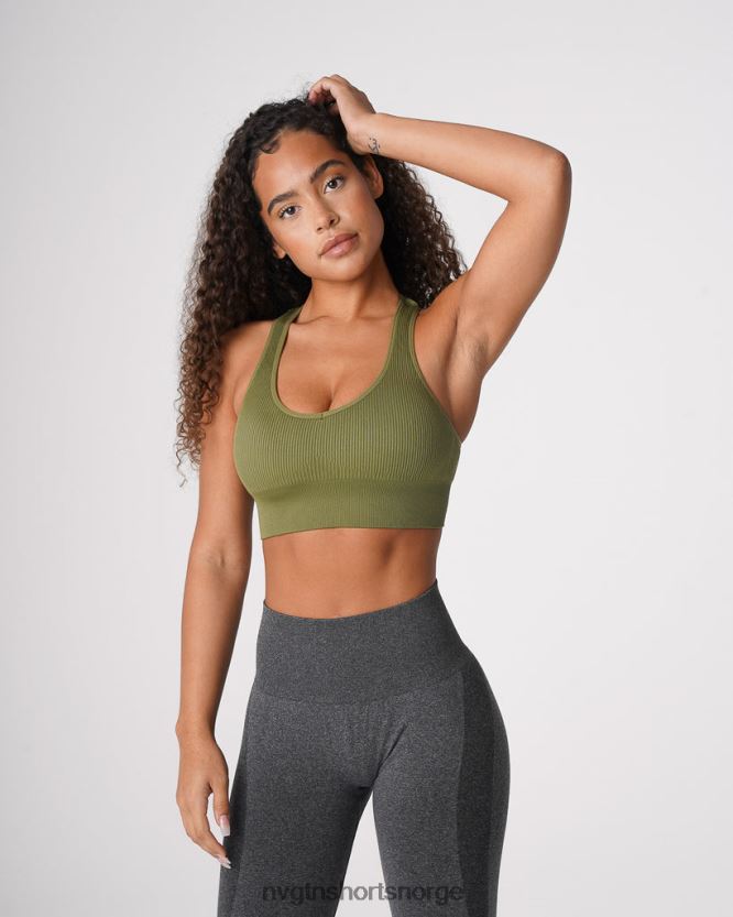 064HD6243 kakigrønn Fitness NVGTN kvinner galaxy ribbet sømløs BH