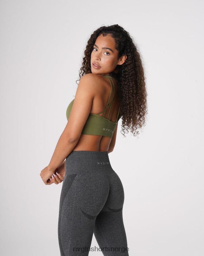 064HD6243 kakigrønn Fitness NVGTN kvinner galaxy ribbet sømløs BH