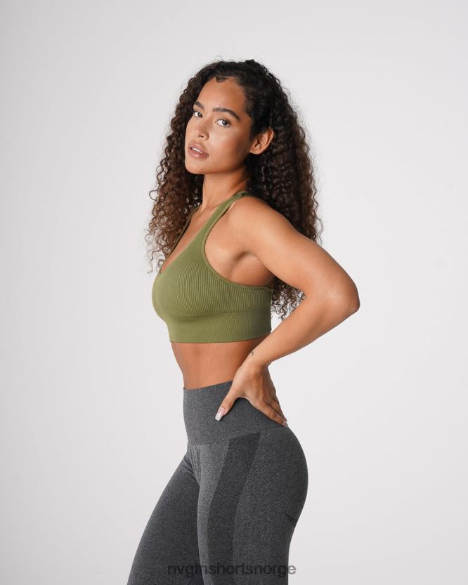 064HD6243 kakigrønn Fitness NVGTN kvinner galaxy ribbet sømløs BH