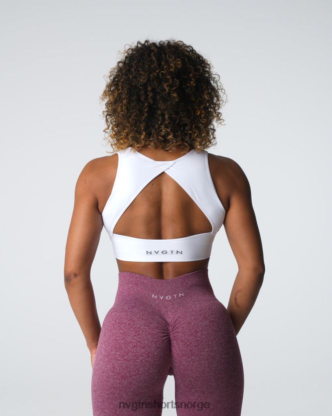 064HD62 hvit Fitness NVGTN kvinner styrke sømløs BH
