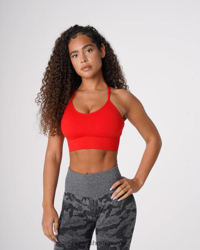 064HD660 skarlagenrød Fitness NVGTN kvinner blomstre sømløs bh