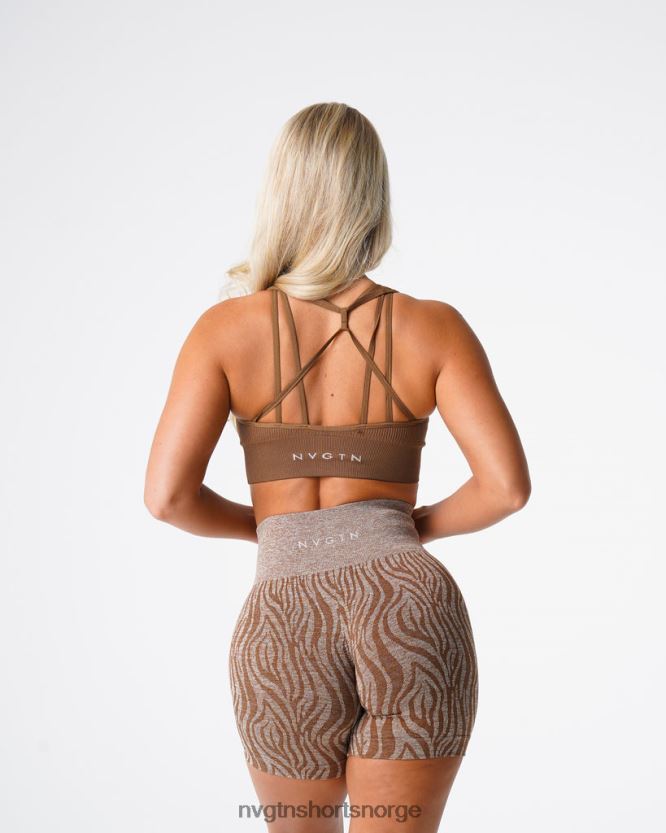064HD663 mokka Fitness NVGTN kvinner galaxy ribbet sømløs BH